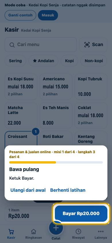 Langkah 3: Ketuk Bayar.