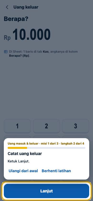 Langkah 2: Ketuk Lanjut.