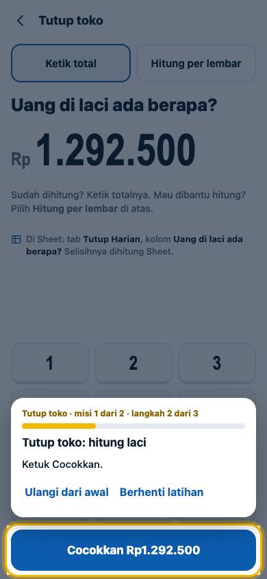 Langkah 2: Ketuk Cocokkan.