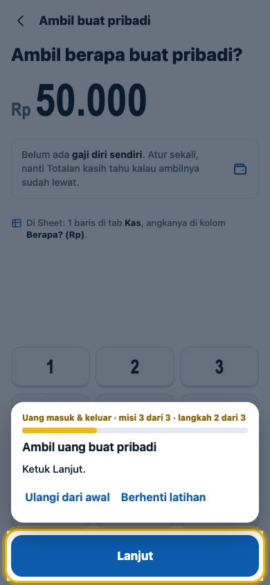 Langkah 2: Ketuk Lanjut.