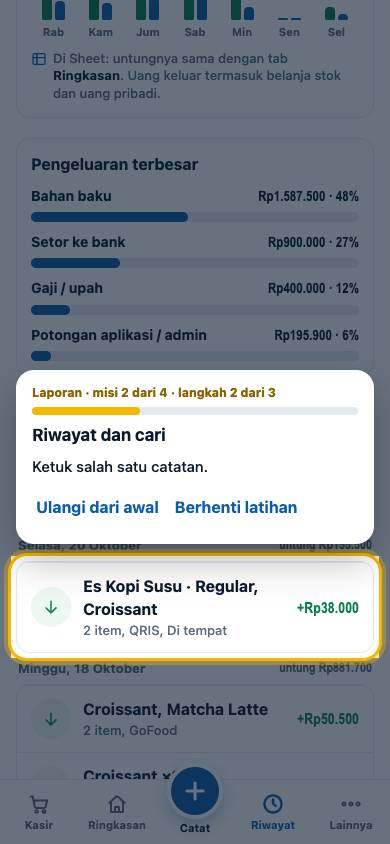Langkah 2: Ketuk salah satu catatan.
