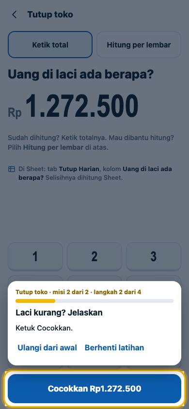 Langkah 2: Ketuk Cocokkan.
