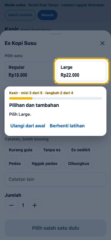 Langkah 2: Pilih Large.